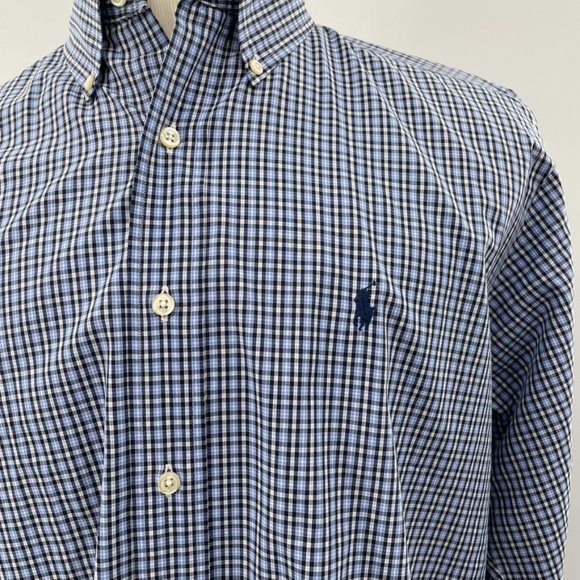 Ralph Lauren Men’s Yarmouth 100% Cotton Checked Oxford Shirt Size 15.5 - 32/33 - Picture 4 of 9